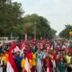 Ribuan Mahasiswa Gelar Kirab Merah Putih, Serukan Persatuan Tanpa Provokasi